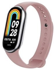 FIXED Silikonový řemínek Silicone Strap pro Xiaomi Mi Band 8, růžový, FIXSSTB-1176-PI