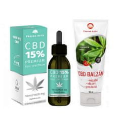 Pharma Activ CBD 15% PREMIUM 1500mg Full Spectrum 10ml + CBD Balzám 100ml