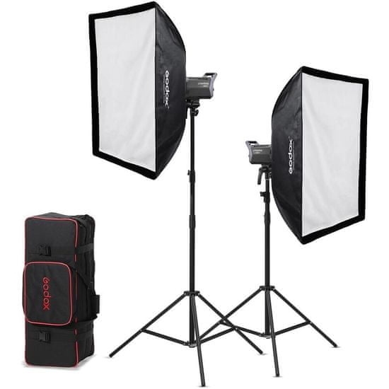 Godox Sada 2 světel Godox Litemons LA200Bi Bi-color LED K2 s příslušenstvím