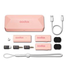 Godox Mikrofonní systém Godox MoveLink Mini UC Kit 2 (Cherry Pink) 2,4 GHz