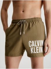 Calvin Klein Khaki pánské plavky Calvin Klein Underwear Intense Power-Medium Drawstring XXL