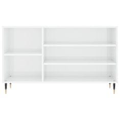 Greatstore Botník bílý s vysokým leskem 102x36x60 cm kompozitní dřevo