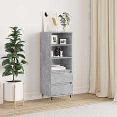 Greatstore Skříň highboard betonově šedá 40 x 36 x 110 cm kompozitní dřevo