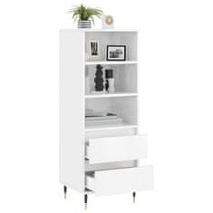 Vidaxl Skříň highboard bílá s vysokým leskem 40 x 36 x 110 cm kompozit