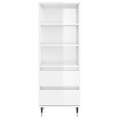 Vidaxl Skříň highboard bílá s vysokým leskem 40 x 36 x 110 cm kompozit