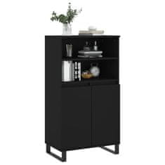 Greatstore Skříň highboard černá 60 x 36 x 110 cm kompozitní dřevo