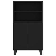 Greatstore Skříň highboard černá 60 x 36 x 110 cm kompozitní dřevo