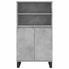 Greatstore Skříň highboard betonově šedá 60 x 36 x 110 cm kompozitní dřevo