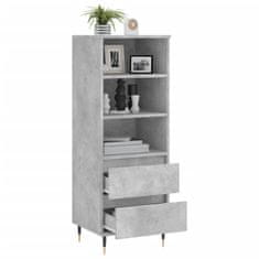 Greatstore Skříň highboard betonově šedá 40 x 36 x 110 cm kompozitní dřevo