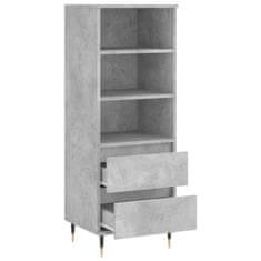 Greatstore Skříň highboard betonově šedá 40 x 36 x 110 cm kompozitní dřevo