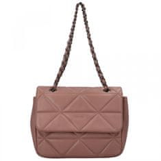 DIANA & CO Trendy dámská koženková crossbody Solana, tmavě růžová