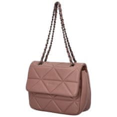 DIANA & CO Trendy dámská koženková crossbody Solana, tmavě růžová