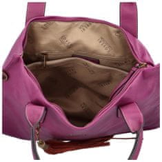 Coveri WORLD Stylová dámská větší koženková kabelka Dianna, fialová