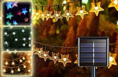 CoolCeny Dekorativní venkovní solární řetěz s 40 LED – Lights Star - Vícebarevný