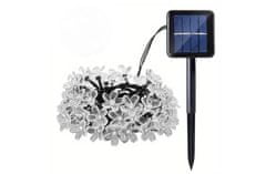 CoolCeny Dekorativní venkovní solární řetěz s 40 LED – Lights Flowers - Bílá