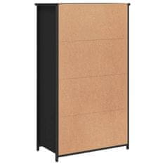 Greatstore Skříň highboard černá 62 x 32 x 106,5 cm kompozitní dřevo