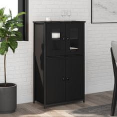 Greatstore Skříň highboard černá 62 x 32 x 106,5 cm kompozitní dřevo