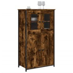 Greatstore Skříň highboard kouřový dub 62 x 32 x 106,5 cm kompozitní dřevo