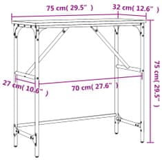 Vidaxl Konzolový stolek dub sonoma 75 x 32 x 75 cm kompozitní dřevo