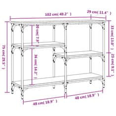 Vidaxl Konzolový stolek černý 102 x 29 x 75 cm kompozitní dřevo