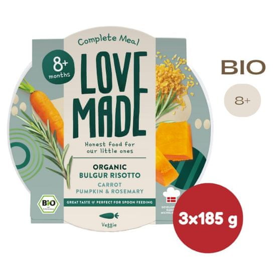 LoveMade Bio Rizoto z bulguru od 8 měsíců 3ks