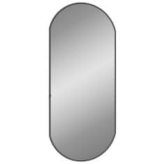 Vidaxl Nástěnné zrcadlo černé 70x30 cm oválné