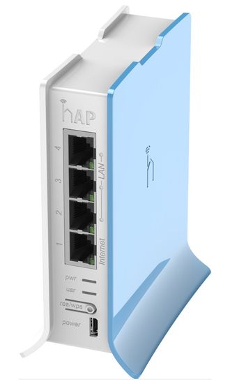 Mikrotik RouterBOARD RB941-2nD-TC, hAP-Lite, 650Mhz CPU, 32MB RAM, 4xLAN, 2.4Ghz 802b/g/n, ROS L4, case, PSU