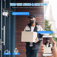 BOT Venkovní chytrá IP/WiFi kamera A4 se solárním panelem
