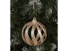 sarcia.eu Zlaté ozdoby na vánoční stromeček, sada prolamovaných ozdob, ozdoby na vánoční stromeček 8 cm, 6 ks. 1 balik