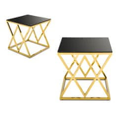 ModernHome Konferenční Stolek Timantti Gold Black 55 Cm