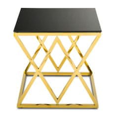 ModernHome Konferenční Stolek Timantti Gold Black 55 Cm