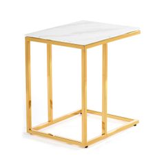 ModernHome Odkládací Stolek Učící Věž Lurus Gold White 40 Cm