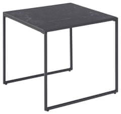 ModernHome Odkládací Stolek Bolland Black Marble 50X50 Cm