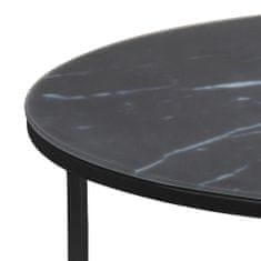 ModernHome Odkládací Stolek Falchetto Black Marble 80 Cm