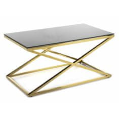 ModernHome Konferenční Stolek Saliba Gold Black 90 Cm