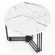 ModernHome Konferenční Stolek Antica White Marble 55 Cm