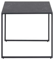 ModernHome Odkládací Stolek Bolland Black Marble 50X50 Cm