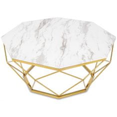 ModernHome Stolik Kawowy Volare Gold White