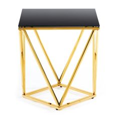 ModernHome Konferenční Stolek Diamanta Gold Black 50 Cm