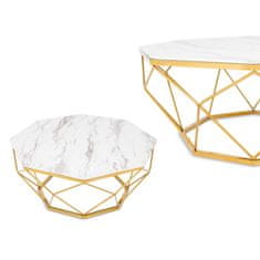 ModernHome Stolik Kawowy Volare Gold White