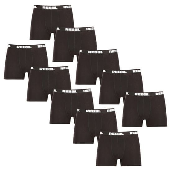 Nedeto 10PACK pánské boxerky Rebel černé (10NBR001)