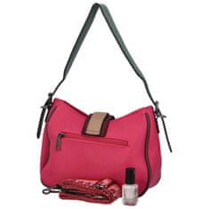 MaxFly Módní dámská koženková crossbody Liana, růžová