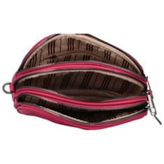 MaxFly Malá trendy koženková crossbody kabelka Jennifer, růžová