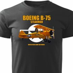STRIKER Tričko Boeing B-75 Stearman Barva: Černá, Velikost: L
