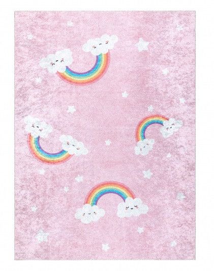 Dywany Łuszczów Dětský kusový koberec Junior 52063.802 Rainbow pink