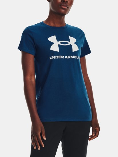 Under Armour Tričko UA W SPORTSTYLE LOGO SS-BLU