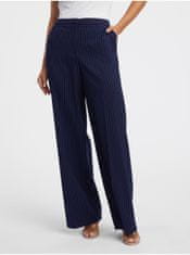 Orsay Tmavě modré dámské pruhované kalhoty 34