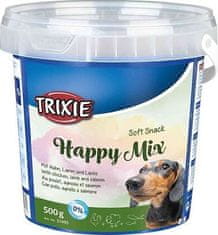 Trixie Soft Snack Happy MIX - kuře, jehněčí, losos, kyblík 500 g