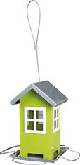 Trixie Zahradní krmítko kovové, barevný domeček 19x20x19 cm, - zelený/stříbrná střecha
