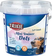 Trixie Soft Snack Mini Trainer Dots, miniválečky s lososem, 500g kyblík